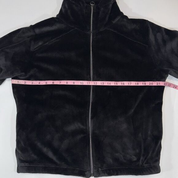 Athleta Cozy Karma Recover Full Zip Bomber Jacket Black Women Medium - Picture 9 of 12